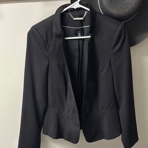 White House Black Market Corpcore Black Blazer Sleek Design